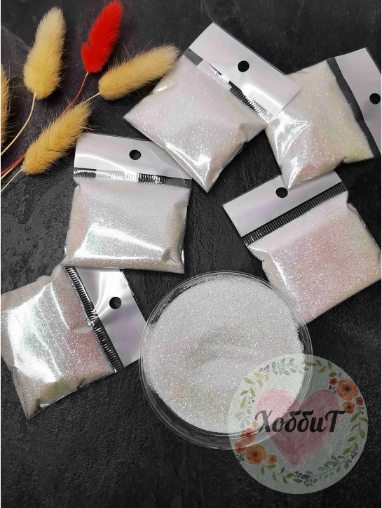 Глиттер перламутровый, 10гр. (белый перламутровый)